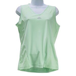 ADIDAS Women's Performance Tee Mint Sleeveless V-Neck Moisture Wicking Size M